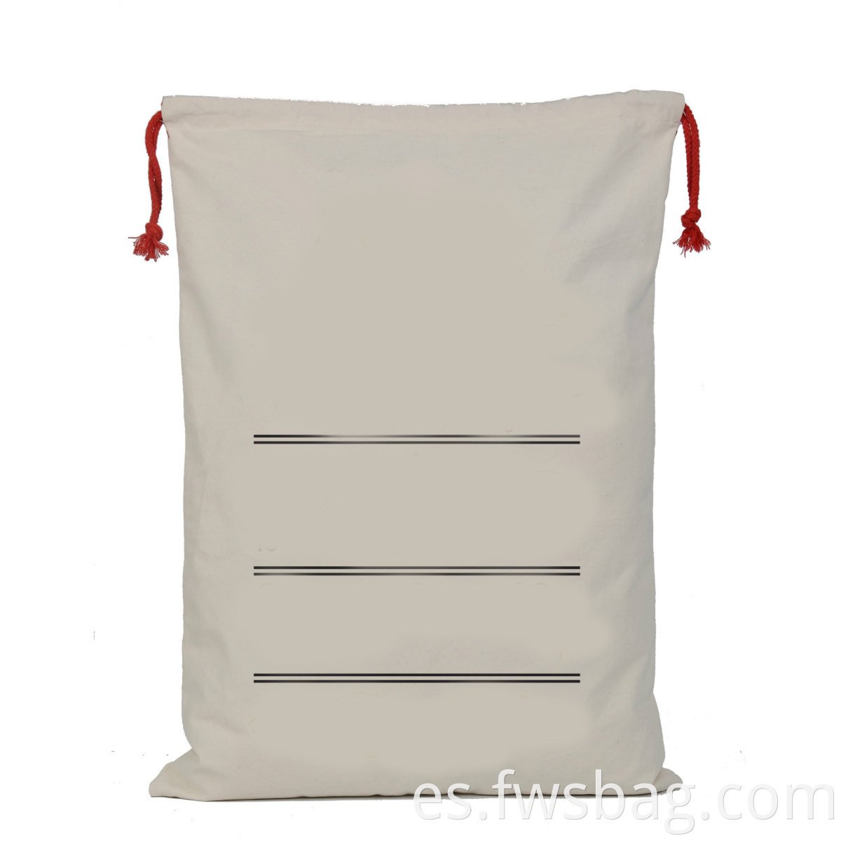 50x70 cm lienzo de algodón de algodón orgánico liso bolsas de regalo con cordón